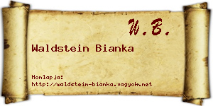 Waldstein Bianka névjegykártya